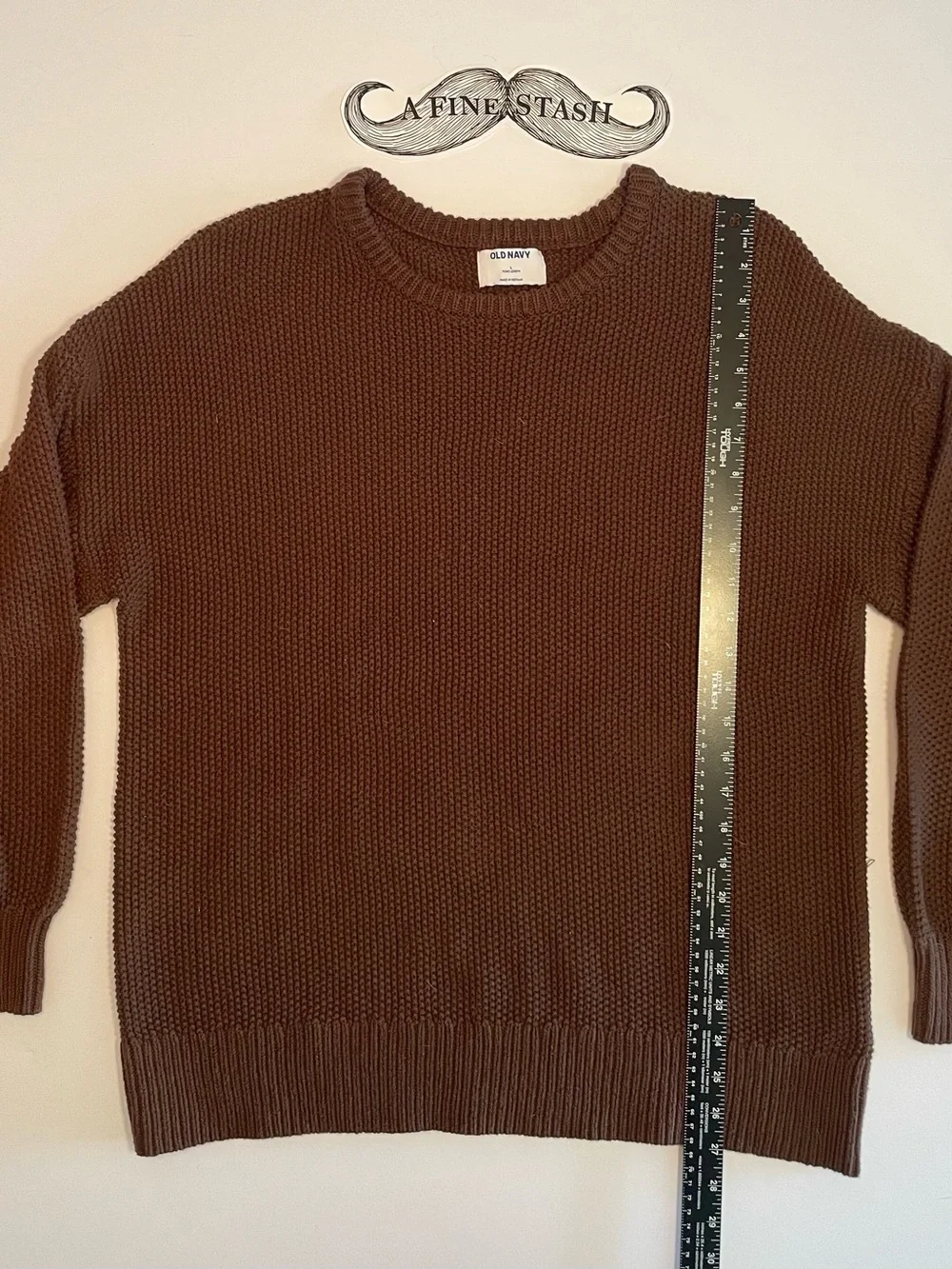 Old Navy Women's Chocolate Brown Crewneck Sweater Cotton